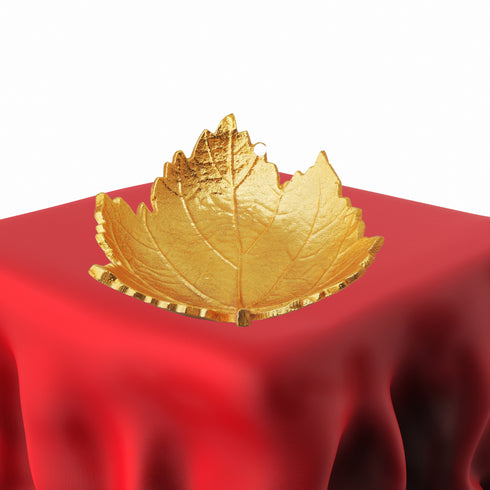 Brass Decorative Gold Plated Leaf Bowl 0.186kg